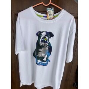 Robert Graham Men's Tshirt | Men's Pickle Ball Bulldog Graphic T-Shirt | 2XL‎
